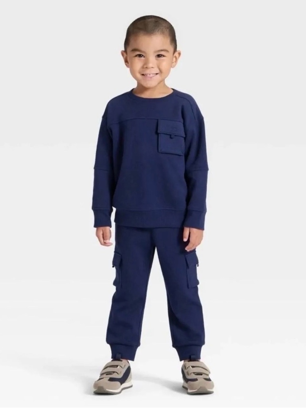 Kids cat & jack Navy Cargo Jogger Pants - Comfortable Everyday Bottoms
